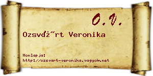 Ozsvárt Veronika névjegykártya